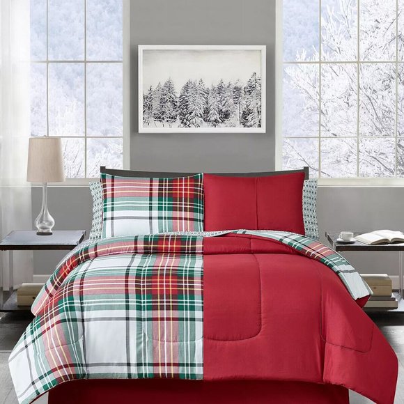 8 Pc Perth Plaid Comforter Set - Picture 2 of 6